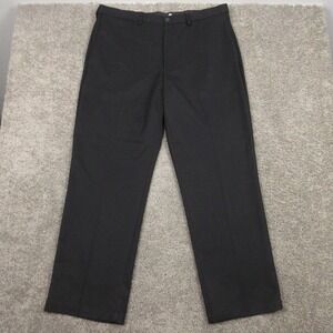 Haggar Pants Mens 40x32 Black Cool 18 Performance Classic Fit Dress Trousers NEW